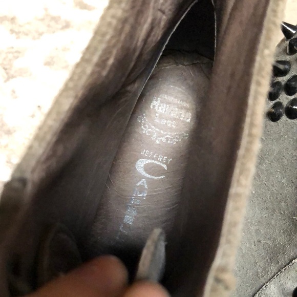 Jeffrey Campbell Grey Suede Spiked Litas Platform heeled Boots - Picture 4 of 7